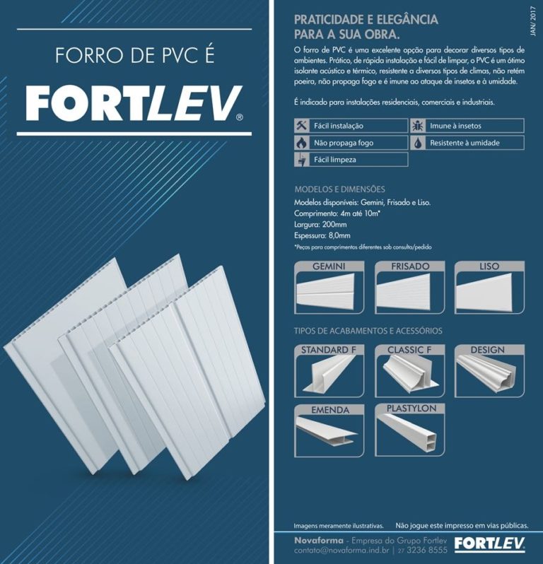 Forro Pvc Branco Cm X Mm Fortlev Acheaki Materiais De Constru O